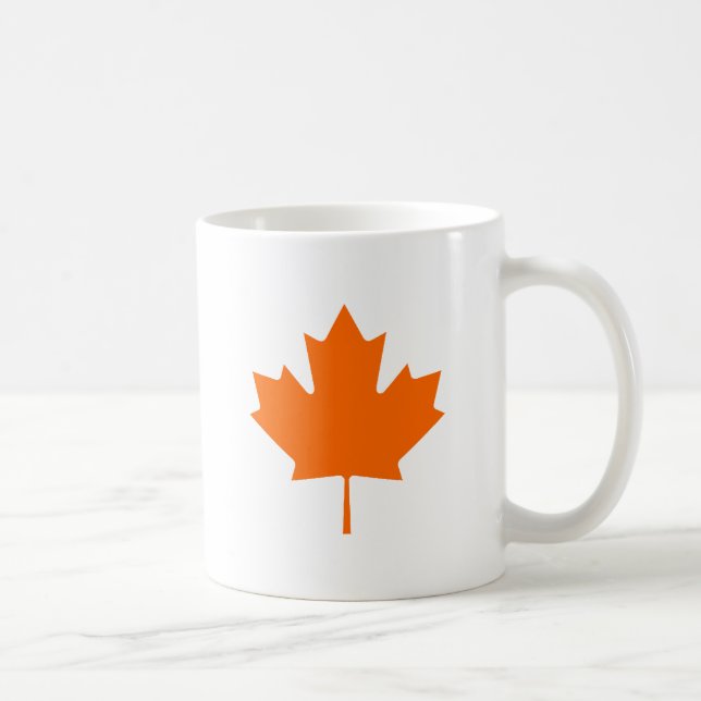 Maple Leaf OrangeBrTransp The MUSEUM Zazzle Gifts Coffee Mug (Right)