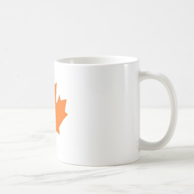 Maple Leaf OrangeBrTransp The MUSEUM Zazzle Gifts Coffee Mug (Right)