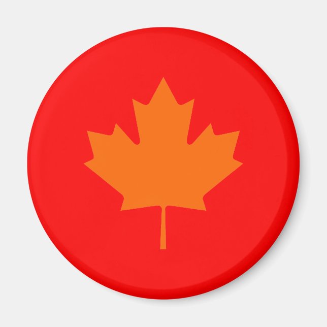 Maple Leaf OrangeBrTransp The MUSEUM Zazzle Gifts Magnet (Front)