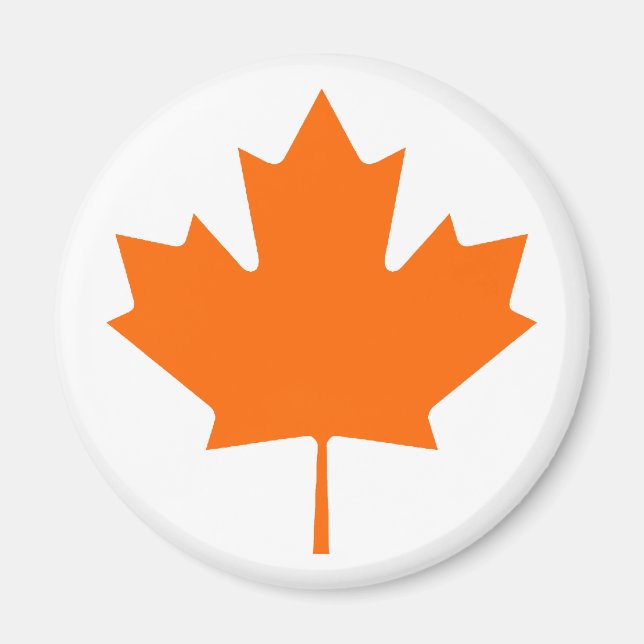 Maple Leaf OrangeBrTransp The MUSEUM Zazzle Gifts Magnet (Front)