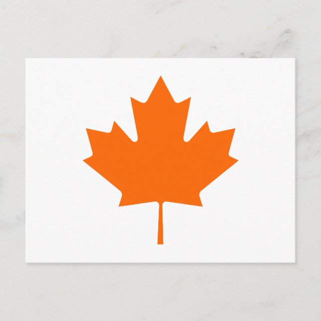 Maple Leaf OrangeBrTransp The MUSEUM Zazzle Gifts Postcard (Front)