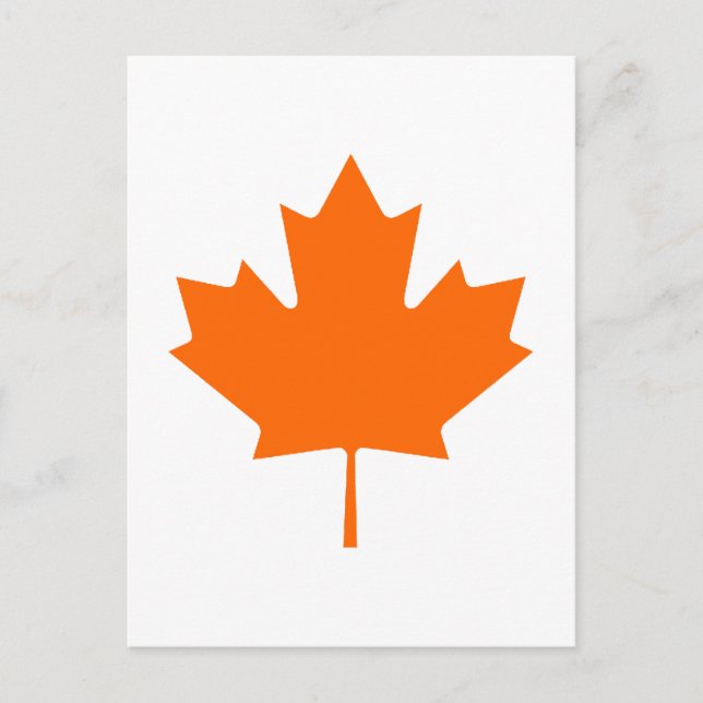 Maple Leaf OrangeBrTransp The MUSEUM Zazzle Gifts Postcard (Front)
