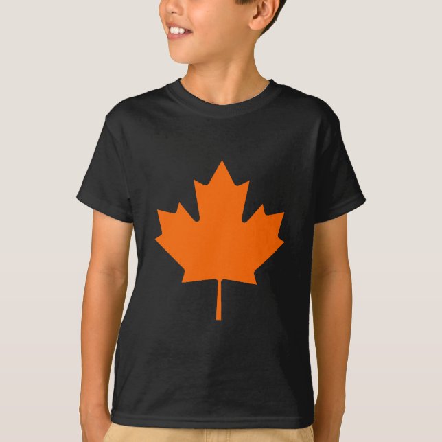 Maple Leaf OrangeBrTransp The MUSEUM Zazzle Gifts T-Shirt (Front)
