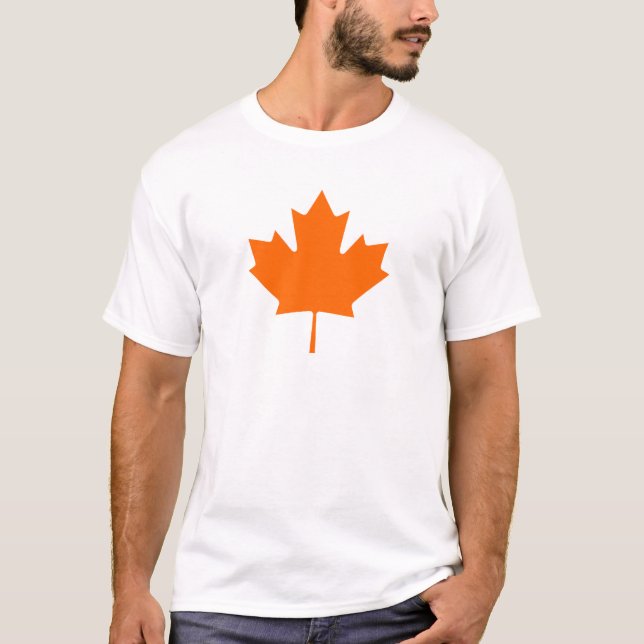 Maple Leaf OrangeBrTransp The MUSEUM Zazzle Gifts T-Shirt (Front)