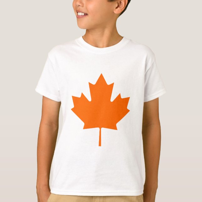 Maple Leaf OrangeBrTransp The MUSEUM Zazzle Gifts T-Shirt (Front)