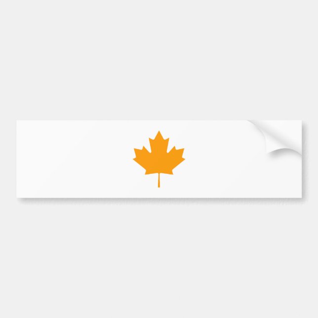 Maple Leaf OrangeTransp The MUSEUM Zazzle Gifts Bumper Sticker (Front)