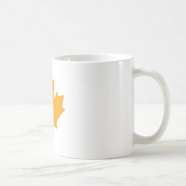 Maple Leaf OrangeTransp The MUSEUM Zazzle Gifts Coffee Mug (Right)