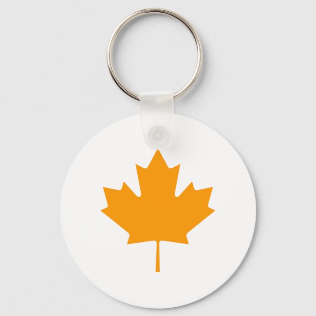 Maple Leaf OrangeTransp The MUSEUM Zazzle Gifts Keychain (Front)