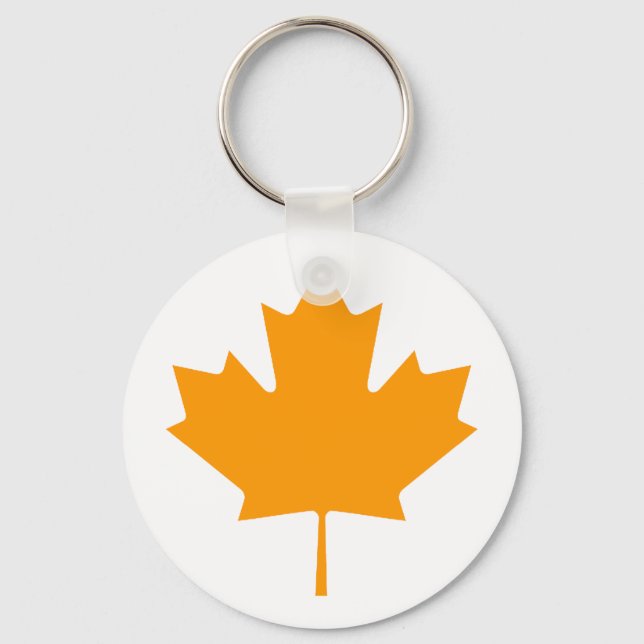 Maple Leaf OrangeTransp The MUSEUM Zazzle Gifts Keychain (Front)