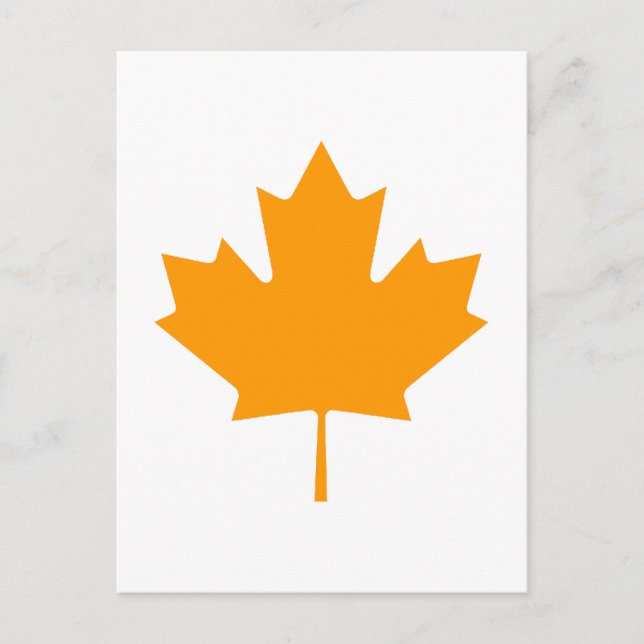 Maple Leaf OrangeTransp The MUSEUM Zazzle Gifts Postcard (Front)