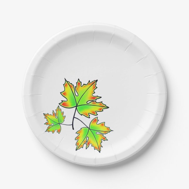Maple Leaf Paper Plates (Front)