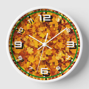 Maple Leaf Pattern-25877 Clock