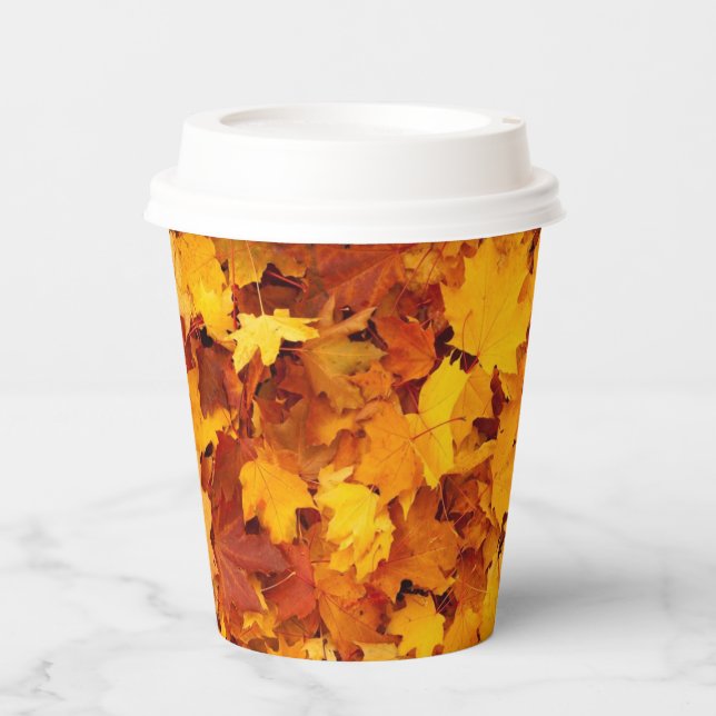 Maple Leaf Pattern-25877 Paper Cups (Front)
