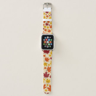 maple leaf pattern design apple watch band