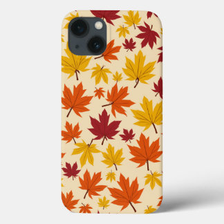 Maple leaf pattern design iphone 13 case