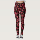 Maple Leaf Pattern Leggings<br><div class="desc">Show off your love for your favorite season (or for Canada, duh) with our maple leaf patterned leggings. Fall-perfect black leggings feature an allover pattern of falling red maple leaves in multiple sizes.</div>