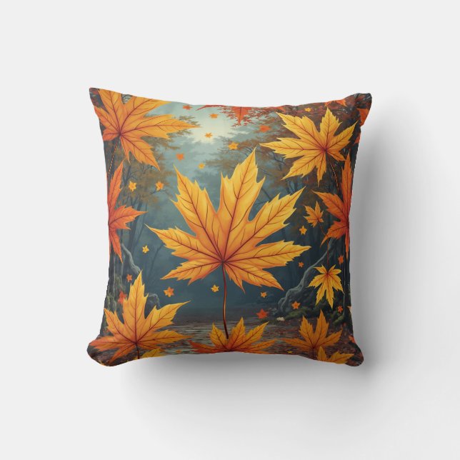 Maple leaf pillow cushion (Front)