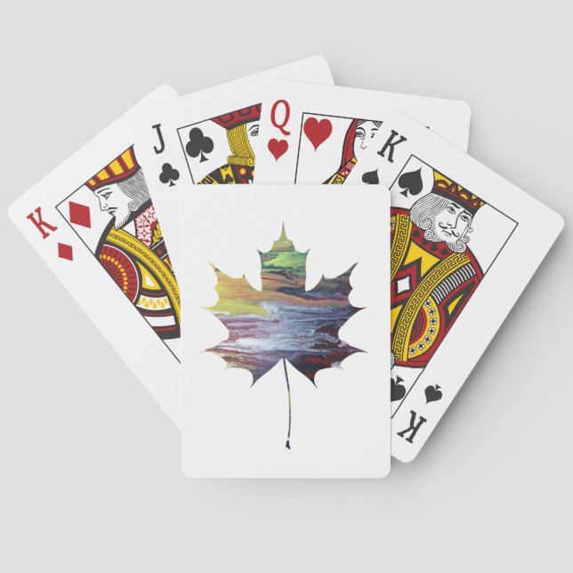 Maple leaf poker cards (Back)