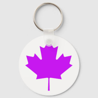 Maple Leaf PurpleTransp The MUSEUM Zazzle Gifts Keychain
