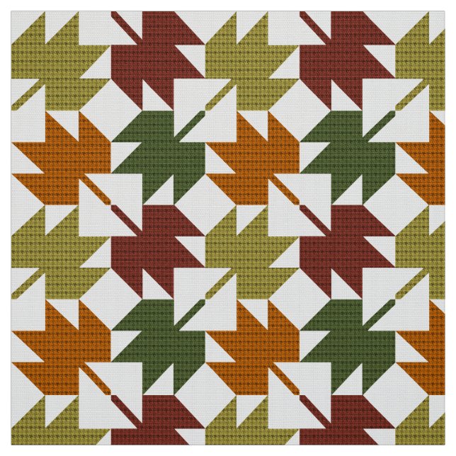 Maple Leaf Quilt Pattern Design 1 Fabric (Swatch)
