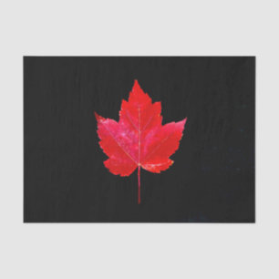 Maple Leaf Red Black Autumn Country Tissue Paper