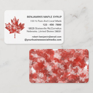 Maple Leaf Red Canada Business Card