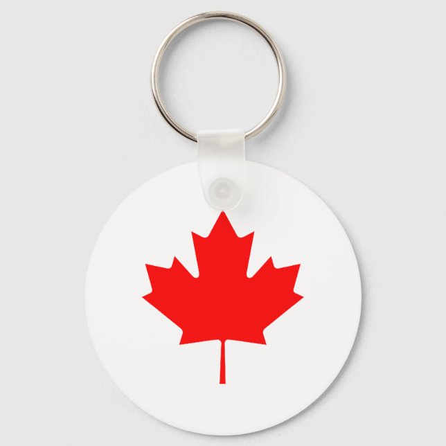 Maple Leaf RedTransp The MUSEUM Zazzle Gifts Keychain (Front)