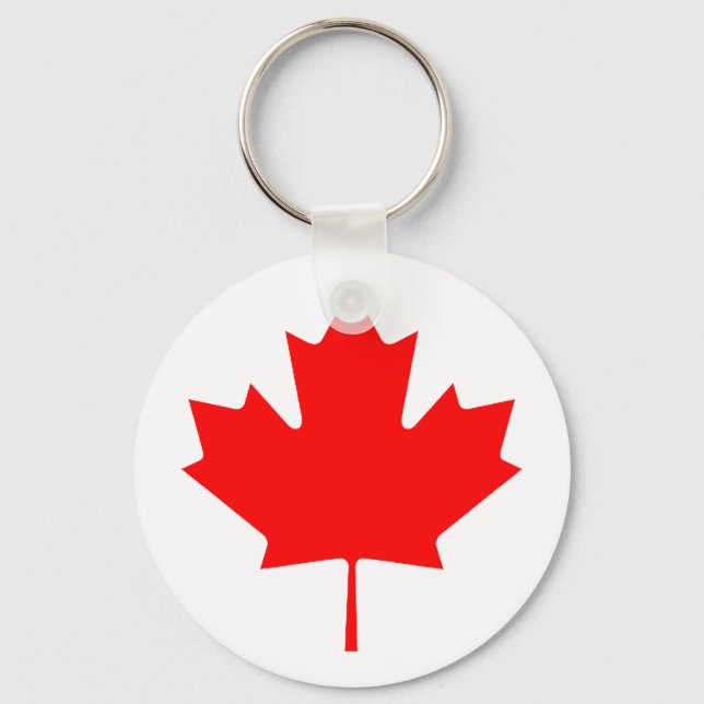 Maple Leaf RedTransp The MUSEUM Zazzle Gifts Keychain (Front)