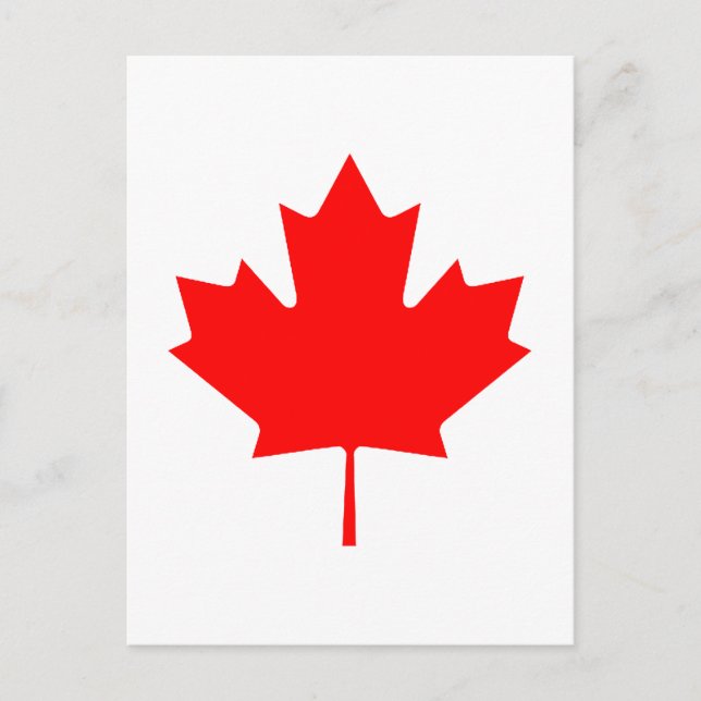 Maple Leaf RedTransp The MUSEUM Zazzle Gifts Postcard (Front)