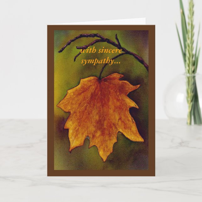 Maple Leaf Sympathy Card (Front)