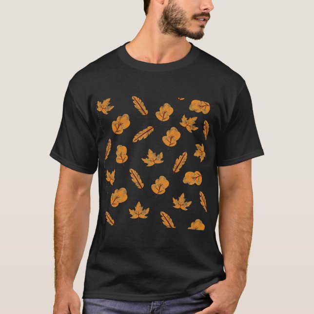 Maple Leaf T-Shirt,Autumn Maple Leaves  T-Shirt (Front)