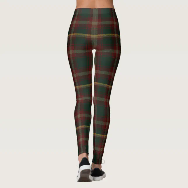 Maple Leaf Tartan, Leggings | Zazzle