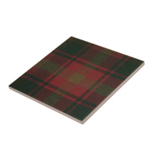 Maple Leaf Tartan Print on Ceramic Tile