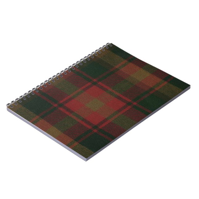 Maple Leaf Tartan Spiral Bound Notebook (Left Side)