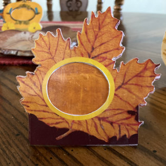 Maple Leaf Thanksgiving Table Place Card Frame