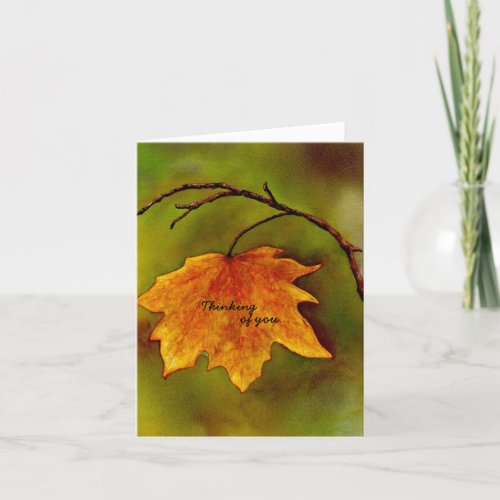 Maple Leaf Thinking of You Card