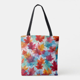 Maple Leaf Watercolor Design Bag