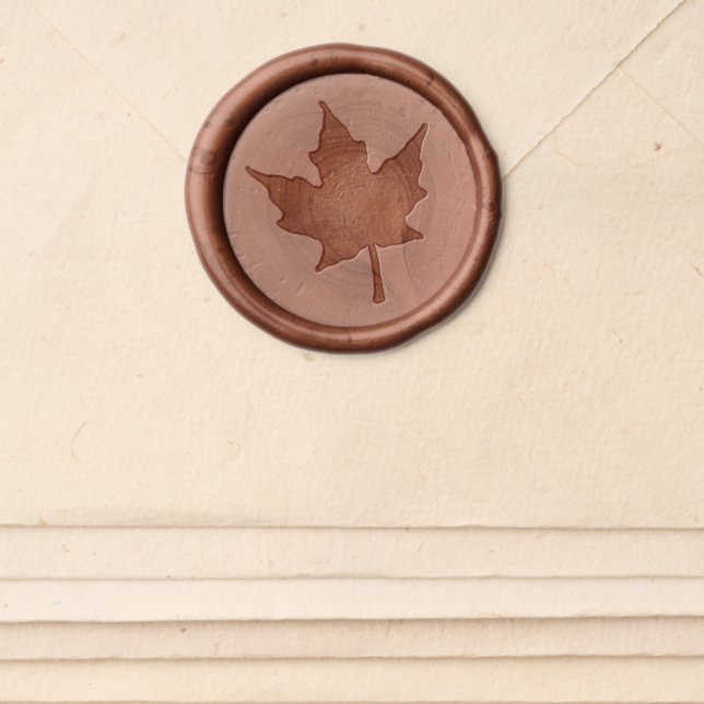 Maple Leaf Wax Seal Sticker (Front)