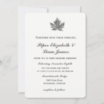 Maple Leaf Wedding Invitation