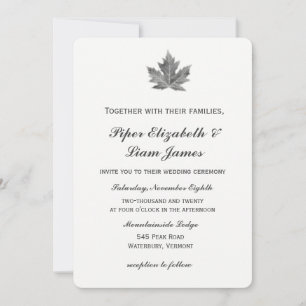 Maple Leaf Wedding Invitation