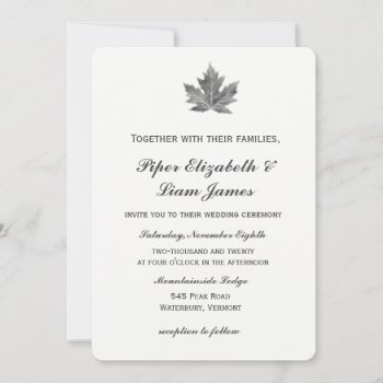 Maple Leaf Wedding Invitation by Apostrophe_Weddings at Zazzle