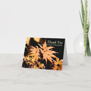 Maple Leaves 1 Sympathy Thank You Note Card