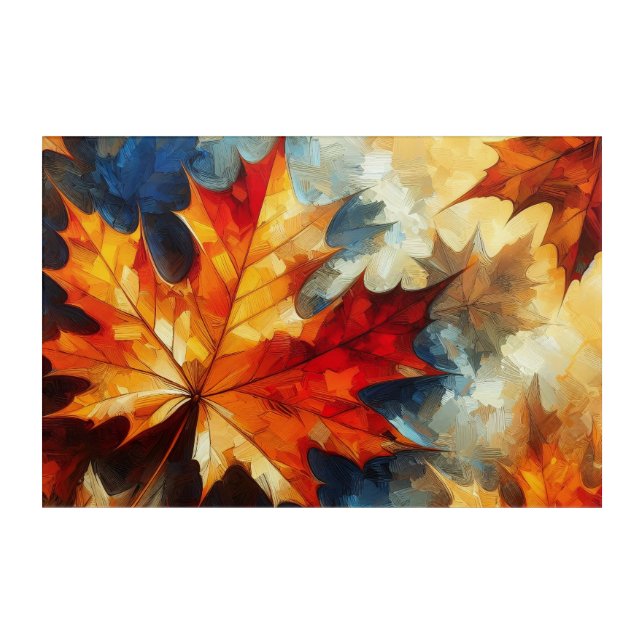 Maple Leaves -  Acrylic Print (Front)