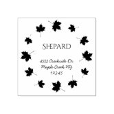 Hand-drawn Botanical Leaves Custom Return Address Rubber Stamp | Zazzle