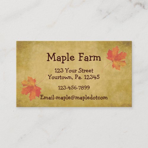 Maple Leaves Business Card