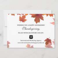 Maple Leaves Business Company Client Thanksgiving