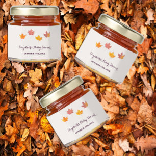 Maple Leaves Fall Baby Shower Napkins Honey Jar Favors