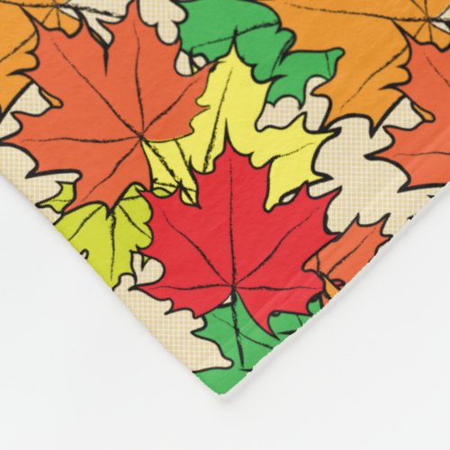 Maple leaves I Fleece Blanket