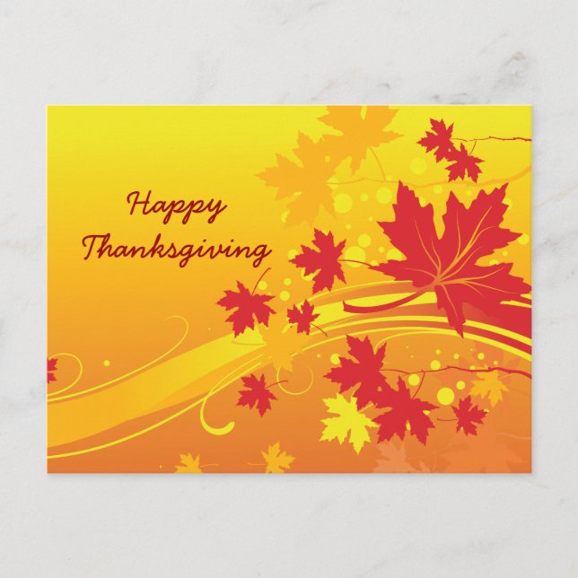 Maple leaves in fall colors custom postcard (Front)