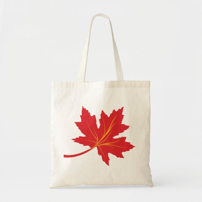 Maple leaves in fall colors custom tote bags (Front)